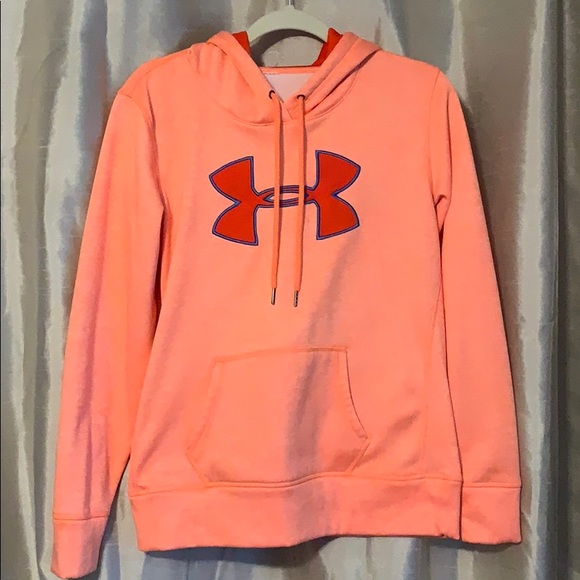 🛑SOLD🛑Orange UNDER ARMOUR hoodie! - Picture 1 of 3